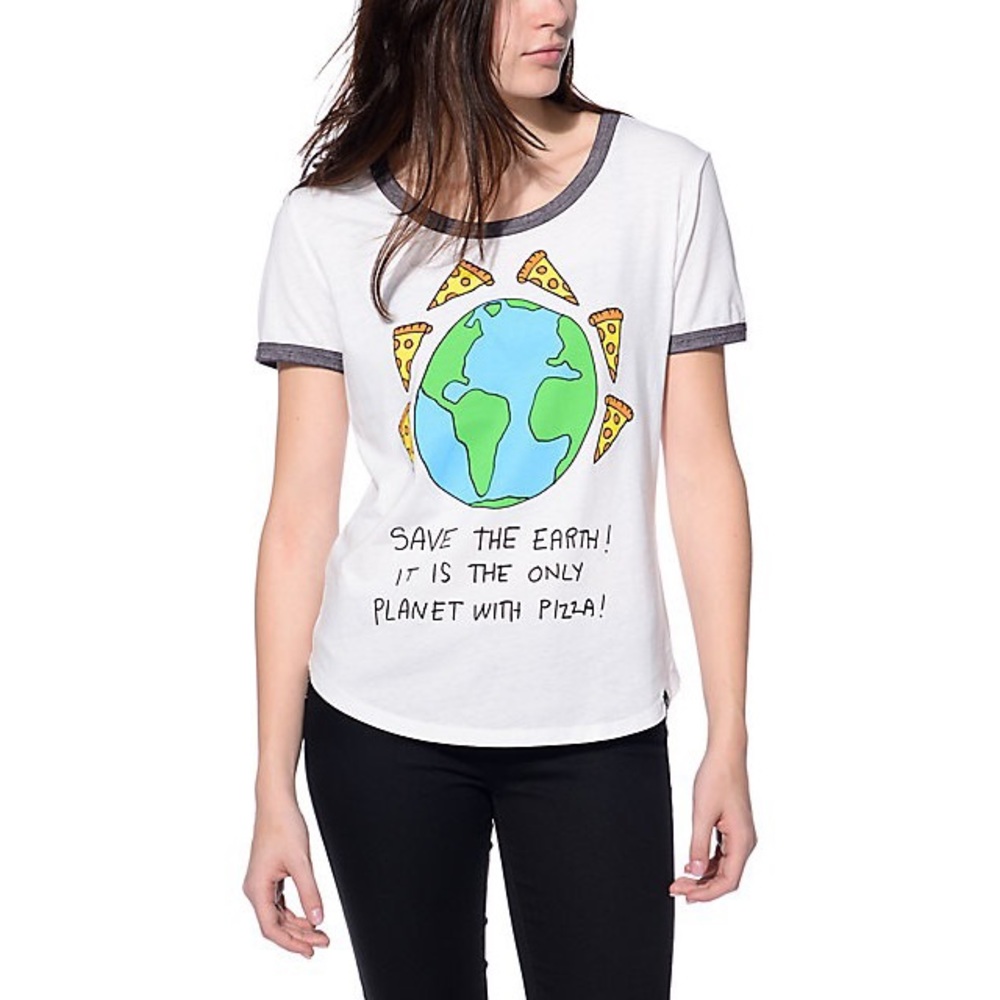 Jac Vanek Save the Earth Ringer T-Shirt